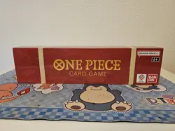 One Piece English 1st Anniversary Storage Box, Sleeves & Playmat Only. NO CARDS - Image 1