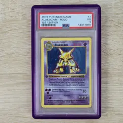 PSA 3 1st Edition Shadowless Alakazam 1/102 Base Set Holo Nintendo Pokemon Card - Image 1