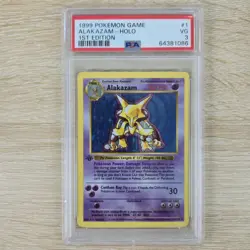 PSA 3 1st Edition Shadowless Alakazam 1/102 Base Set Holo Nintendo Pokemon Card - Image 2