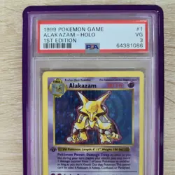 PSA 3 1st Edition Shadowless Alakazam 1/102 Base Set Holo Nintendo Pokemon Card - Image 5