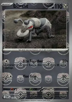 Durant Master Ball Pattern SV White Flare 070/086 Pokemon Card TCG Holo Foil NM - Image 1