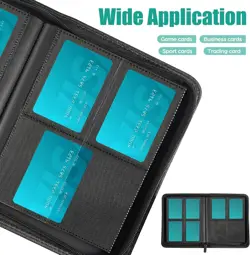 Card Binder 4 Pocket with Zipper, 288 Pockets Trading Card Holder Book, Premium - Image 5