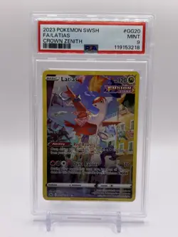 Latias GG20/GG70 Crown Zenith Full Art Holo Pokemon Card PSA 9 Mint - Image 1