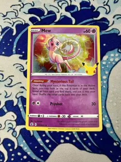 Pokemon TCG Mew 011/025 Near Mint Holo Rare Celebrations Pack Fresh NM✨ Cute 💕 - Image 1