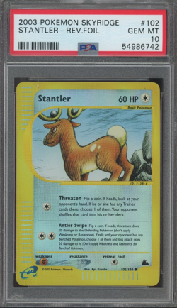 2003 Pokemon Skyridge Stantler Reverse Holo # 102 PSA 10 Gem Mint - Image 1