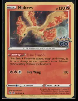 Moltres Holo Rare Pokemon GO 012/078 NM - Image 1