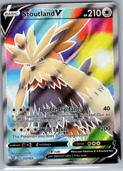 Stoutland V (Full Art) 157/163 SWSH05: Battle Styles - Pokemon Card - NM - Image 1