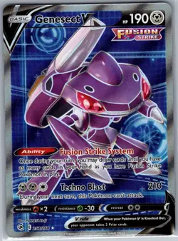 Genesect V (Full Art) 254/264 SWSH08: Fusion Strike - Pokemon Card - NM - Image 1