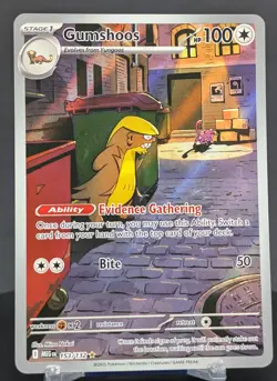 Pokemon Gumshoos #153/132 English Mega Evolution Illustration Rare Full Art - Image 1