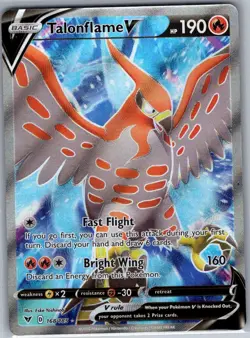 Talonflame V (Full Art) 168/185 SWSH04: Vivid Voltage - Pokemon Card - NM - Image 1