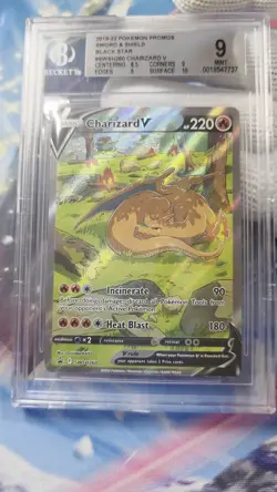 2019-22 POKEMON PROMOS SWORD & SHIELD, BLACK STAR #SWSH260 CHARIZARD V BGS 9 - Image 2