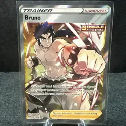 Bruno 158/163 Battle Styles Full Art Ultra Rare Holo Pokemon TCG Card NM - Image 1