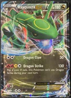 Rayquaza EX 60/108 Roaring Skies Holo *DAMAGED* Pokemon Card - Image 1