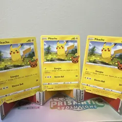 Pikachu 2021 Trick or Trade BOOster #049/203 Promo Pokemon Card (3 cards) - Image 1