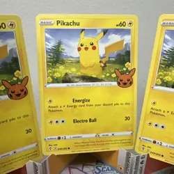 Pikachu 2021 Trick or Trade BOOster #049/203 Promo Pokemon Card (3 cards) - Image 3