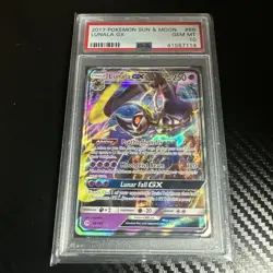 2017 POKEMON SUN & MOON #66 LUNALA GX PSA 10 - Image 1