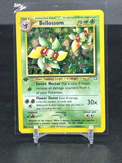 Pokemon Bellossom HOLO #3 1st Edition Neo Genesis Vintage Heavy Played - Image 1