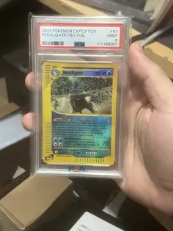 PSA 9 - MINT Pokemon FERALIGATR Reverse Holo Rare 2002 Expedition 47/165 Rare - Image 1