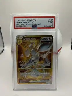 Pokemon Arceus Vstar Gold 184/172 Brilliant Stars Psa 9 - Image 1
