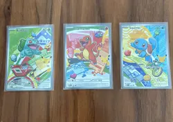 Pokemon First Partner Illustration Kanto GEN 1 Starters (ALL NM) - Image 1