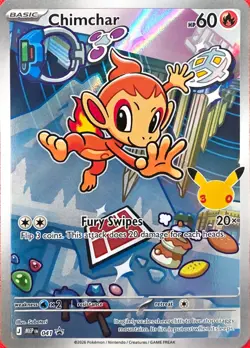 Nintendo Pokemon TCG Chimchar MEP 041 Promo Holo Basic Fire HP60 English 2026 - Image 1