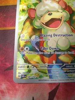 Pokemon TCG Hisuian Growlithe Twilight Masquerade IR 181/167 NM Free Shipping - Image 3