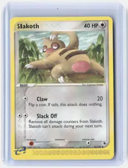 Slakoth 45/109 Uncommon Ruby & Sapphire Pokemon Near Mint - Image 1