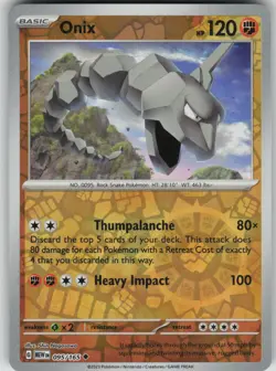 Pokemon TCG Onix Uncommon Reverse Holo SV: Scarlet & Violet 151 095/165 - Image 1