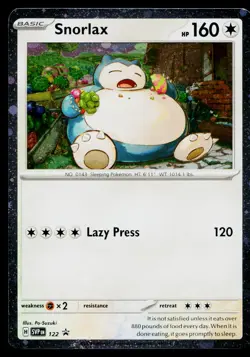 Snorlax 122 Promo Scarlet & Violet Pokemon Near Mint - Image 1