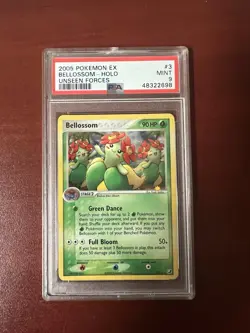 Pokemon TCG Bellossom Holo Rare EX Unseen Forces PSA 9 2005 3/115 EN - Image 1