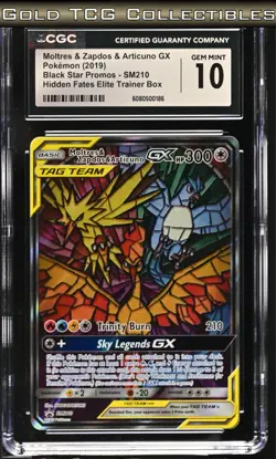 CGC 10 ⭐ Pokemon Stained Glass Birds SM210 Hidden Fates ETB Promo - Image 1