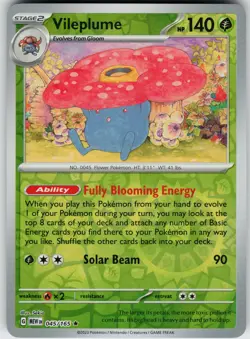 Pokemon Vileplume 045/165 SV: Scarlet & Violet 151 NM Reverse Holo card - Image 1