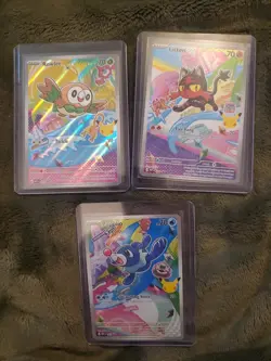 Pokemon TCG First Partner Illustration Collection Series 1 Alola Gen 7 Starters - Image 1
