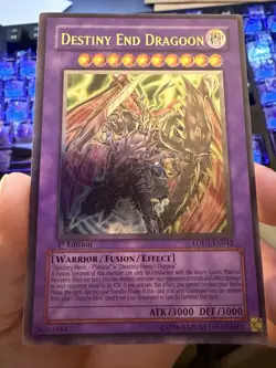 Yugioh Destiny End Dragoon 1st Edition Ultimate Rare LODT-EN042 LP/NM - Image 1