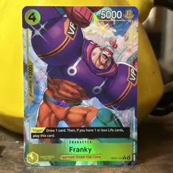 One Piece Franky Parallel OP07-107 Foil 500 Years in the Future NM LP - Image 1
