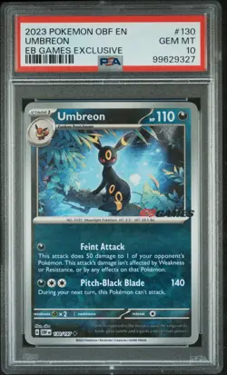 PSA 10 Umbreon 130/197 EBGames Exclusive Promo Pokemon Card EB GAMES - Image 1
