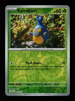 Karrablast 009/159 Reverse Holo Yuka Morii SV09: Journey Together Pokemon Card - Image 1