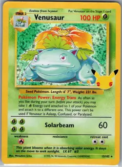 Venusaur 15/102 Celebrations: Classic Collection - Pokemon Card - NM - Image 1