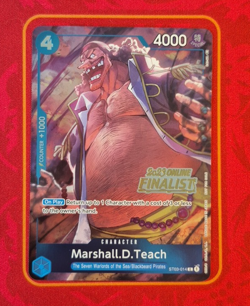 MARSHALL D. TEACH ST03-014 2023 ONLINE REGIONAL FINALIST ONE PIECE CARD GAME - Image 1