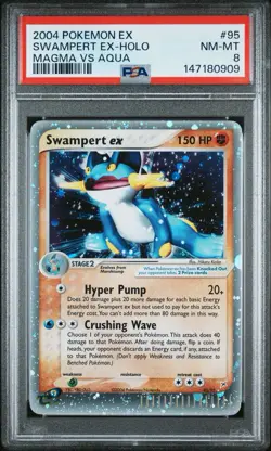 Swampert ex 95/95 EX Team Magma vs Team Aqua Holo Rare PSA 8 Pokemon Card - Image 1