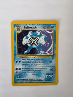 Poliwrath 15/130 Holo Rare Base Set 2 Pokemon Card WOTC Vintage LP/NM - Image 1