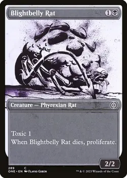 [MTG] Blightbelly Rat (Showcase) (289) (ONE) LP-HP - Image 1