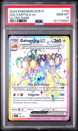 2024 Pokemon Stellar Crown GALVANTULA EX Ultra Rare #159 ITALIAN PSA 10 POP 2 💎 - Image 1