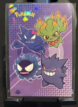 Rare Pokemon Shiny Full Art Gengar, Haunter & Gastly Cracked Ice Holo Card - Image 1
