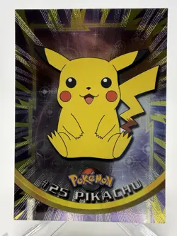 Pokemon 1999 Topps TV Animation Edition Pikachu #25 Foil Holo - Image 1