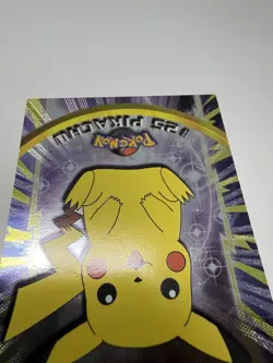 Pokemon 1999 Topps TV Animation Edition Pikachu #25 Foil Holo - Image 4