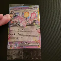 Pokemon Espeon EX 034/131 Prismatic Evolutions Stamp Promo Sealed - Image 1