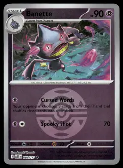 BANETTE (DUSK BALL) 091/217 HOLO UNCOMMON ASCENDED HEROES POKEMON NM - Image 2