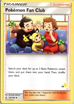 Pokemon Fan Club - (#28 Pikachu Stamped) 133/156 - Battle Academy - - NM - Image 1