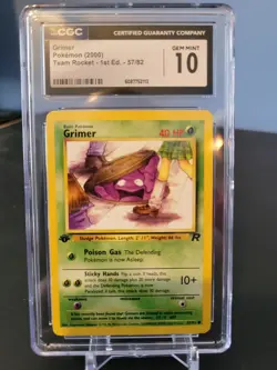 Pokemon Grimer 57/82 Team ROCKET 1st Edition CGC GEM MINT 10 - Image 1